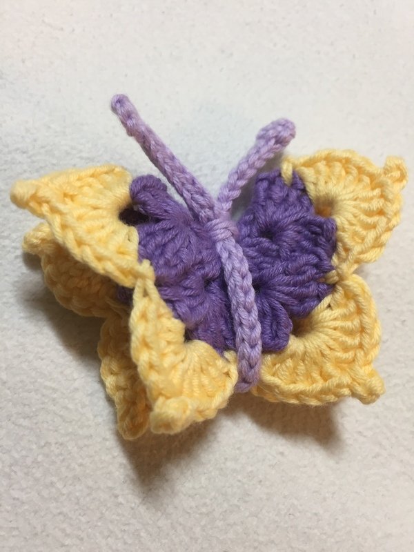 Häkelanleitung für ein 3d Schmetterling