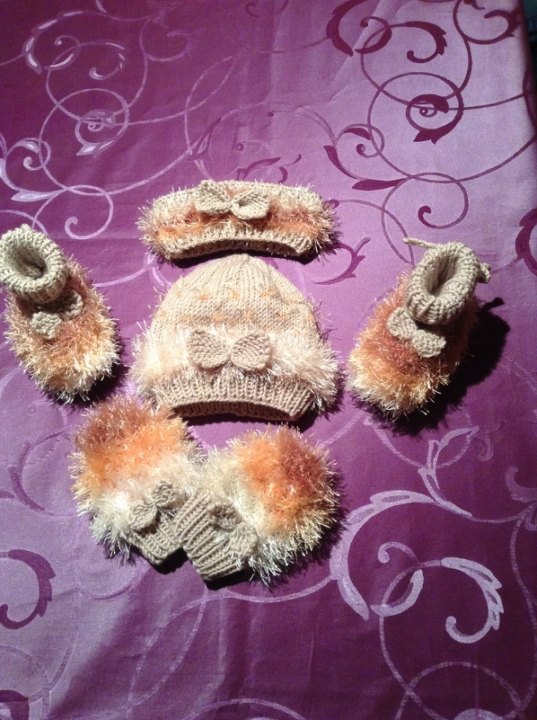 Strickanleitung Baby-Kuschelset, 4-teilig, ca. 3 - 9 Monate