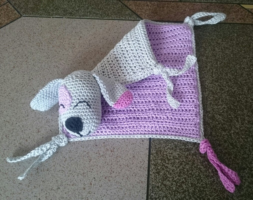 Häkelanleitung Schnuffeltuch Hund