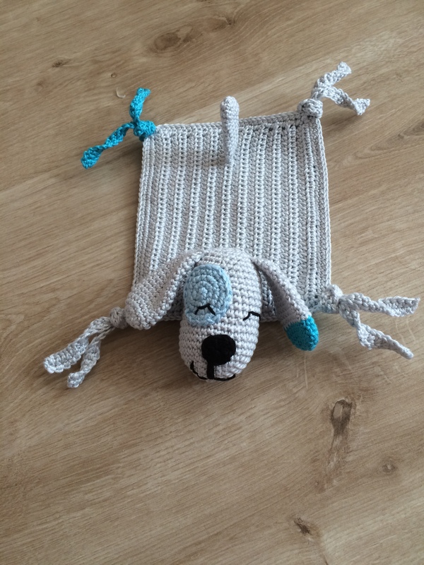 Häkelanleitung Schnuffeltuch Hund