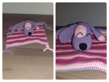 Ein super süßes Schnuffeltuch. Ich habe Größe und Farbgestaltung etwas variiert, aber das kann man ja nach Belieben. Anleitung ist super erklärt und auch prima für Anfänger geeignet.