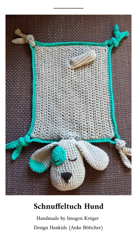 Häkelanleitung Schnuffeltuch Hund