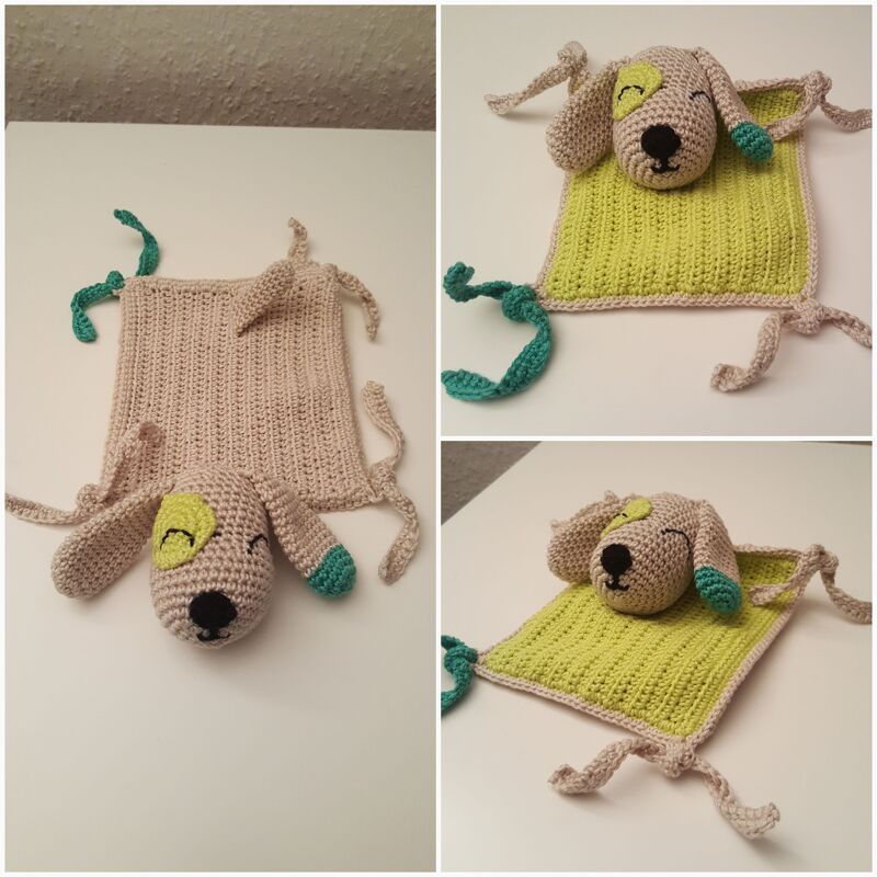 Häkelanleitung Schnuffeltuch Hund