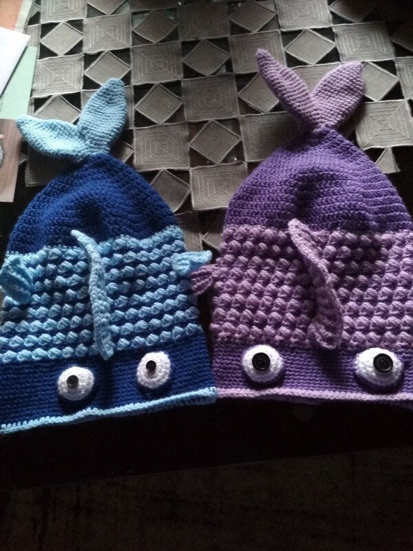 Fish hat &quot;Big Fish&quot; (all sizes, bobble pattern)