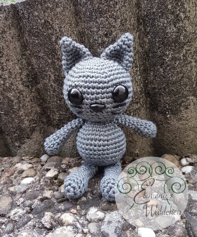 Anleitung Chilimini Katze, Kitty, Mieze, Amigurumi, häkeln, niedlich, Häkelanleitung PDF