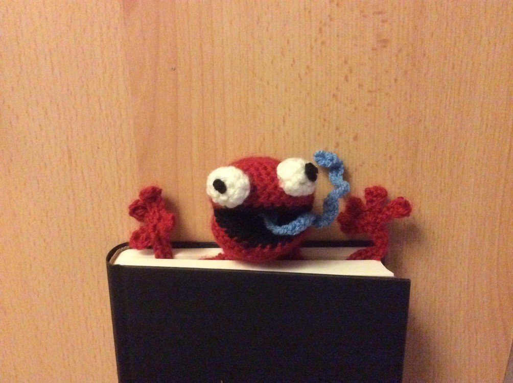 Amigurumi Crochet Frog Bookmark