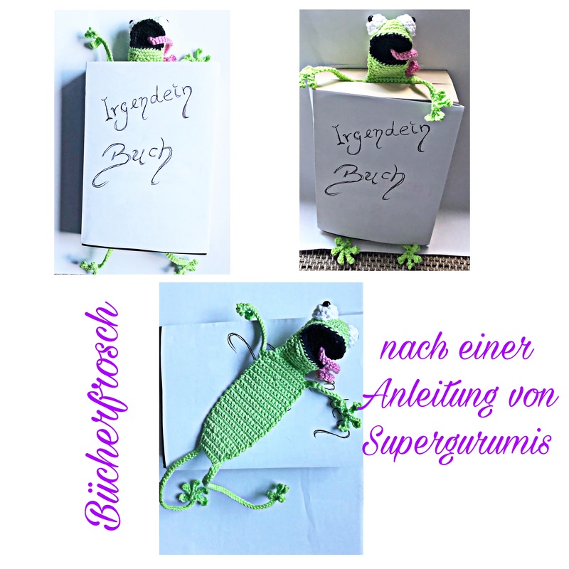 Amigurumi Frosch Lesezeichen Häkelanleitung