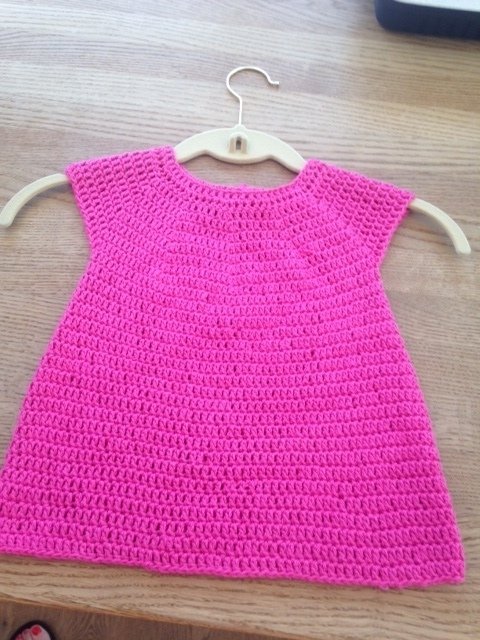 Ballonkleid häkeln Kleidchen mit Schleife Kleid