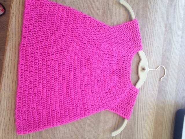 Ballonkleid häkeln Kleidchen mit Schleife Kleid