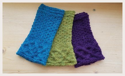 Wrist warmers &quot;Claire&quot; with celtic cable, knitting pattern, 2 sizes