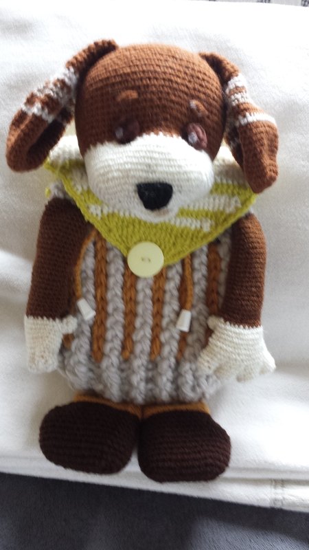 Häkelanleitung Rucksack Rex, der Hund.