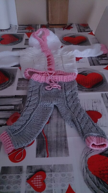 2 PDFs Set: Jacket &amp; trousers ‘Cable braid’, sizes: 0 m - 4 y.