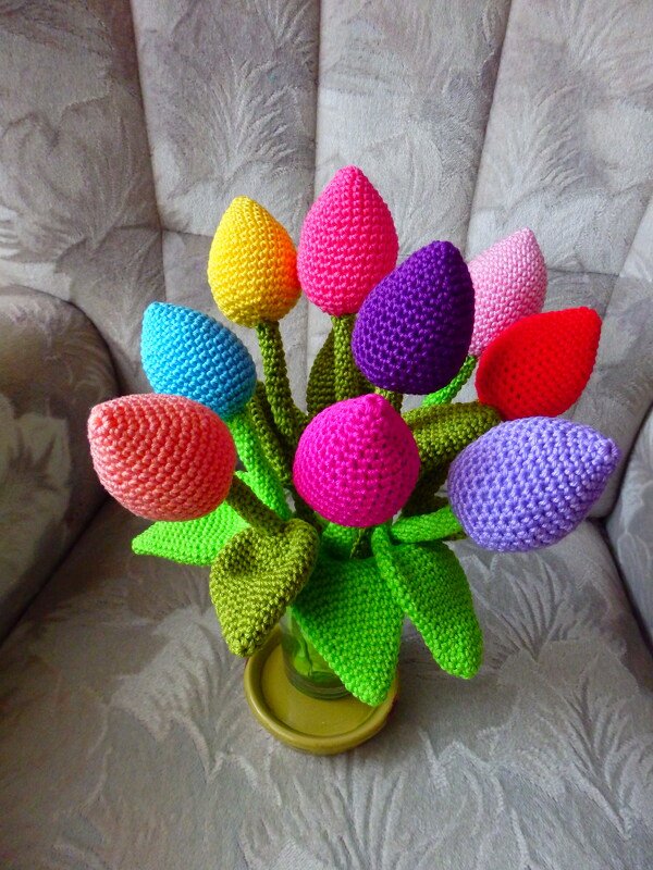 Häkelanleitung Tulpe