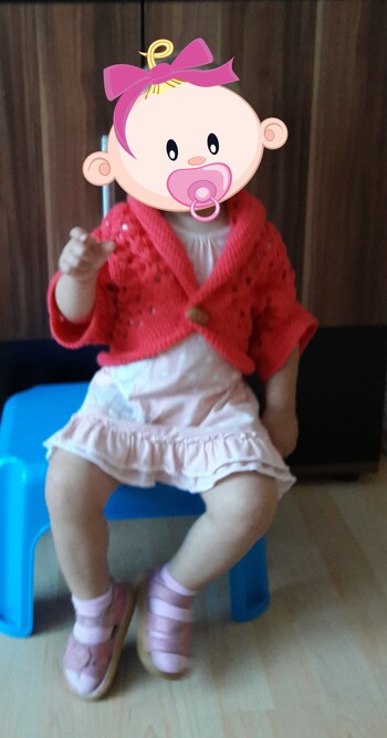 Das ist die Anleitung Jacke spring. Für meine 22 Monate alte Enkelin ☺