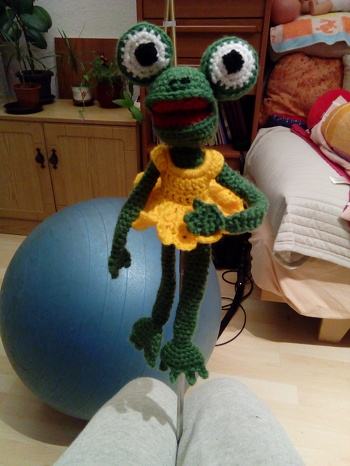 Fingerpuppe die Anleitung für den Frosch war sehr gut erklärt , ging schnell von der Hand