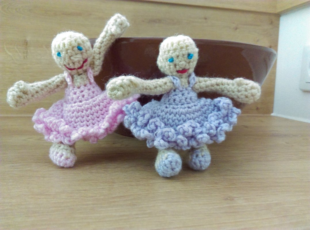 Häkelanleitung Ballerina Schlüsselanhänger / Geschenkanhänger