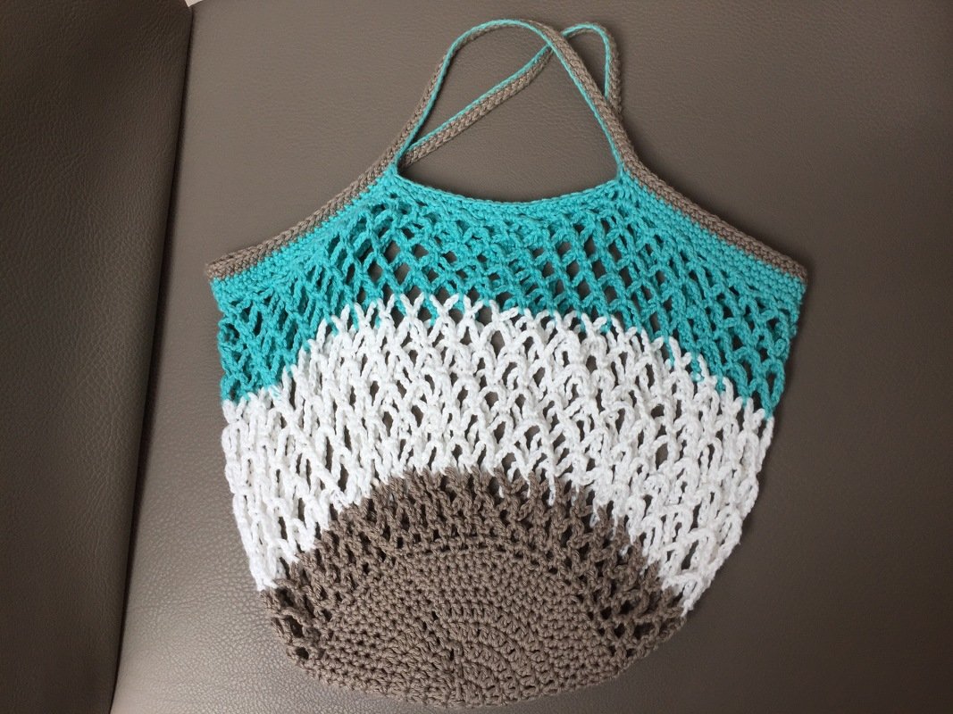 Häkel-Anleitung - Einkaufsnetz mit kleiner Tasche für Chip oder Geld