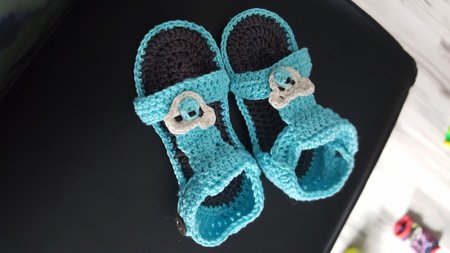 Häkelanleitung Babyschuhe - Sandalen Sommerschuhe - No.3