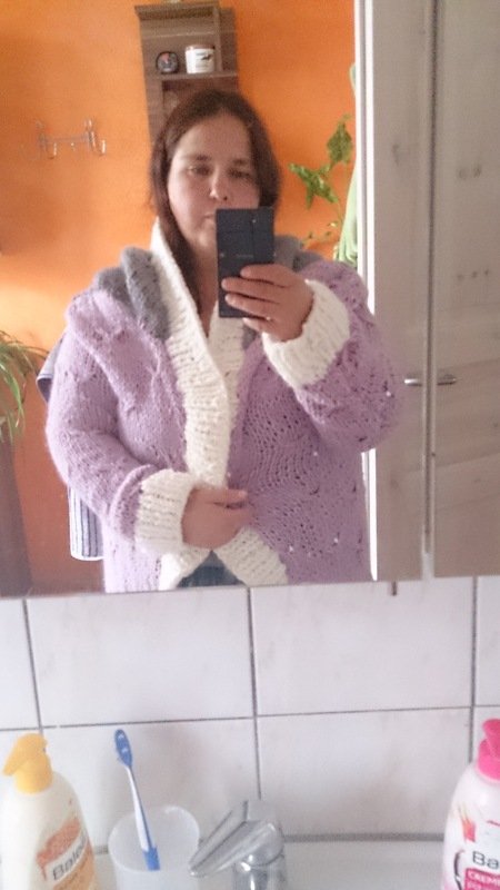 Jacke Stricken - Strickanleitung - Strickjacke Cardigan Gr. 34 - 38 - mit Kapuze und Taschen