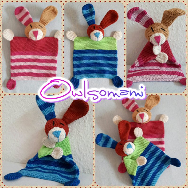 Häkelanleitung Schmusetuch Hase