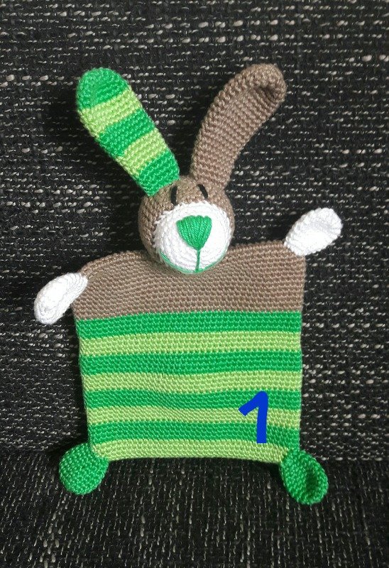 Häkelanleitung Schmusetuch Hase