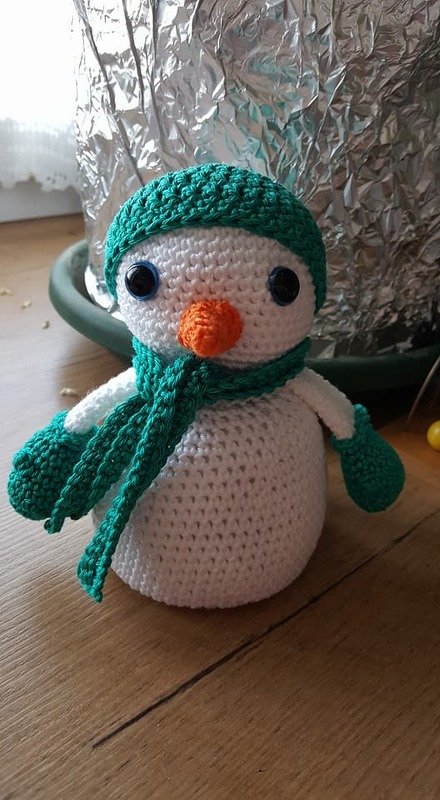 Häkelanleitung Schneemann