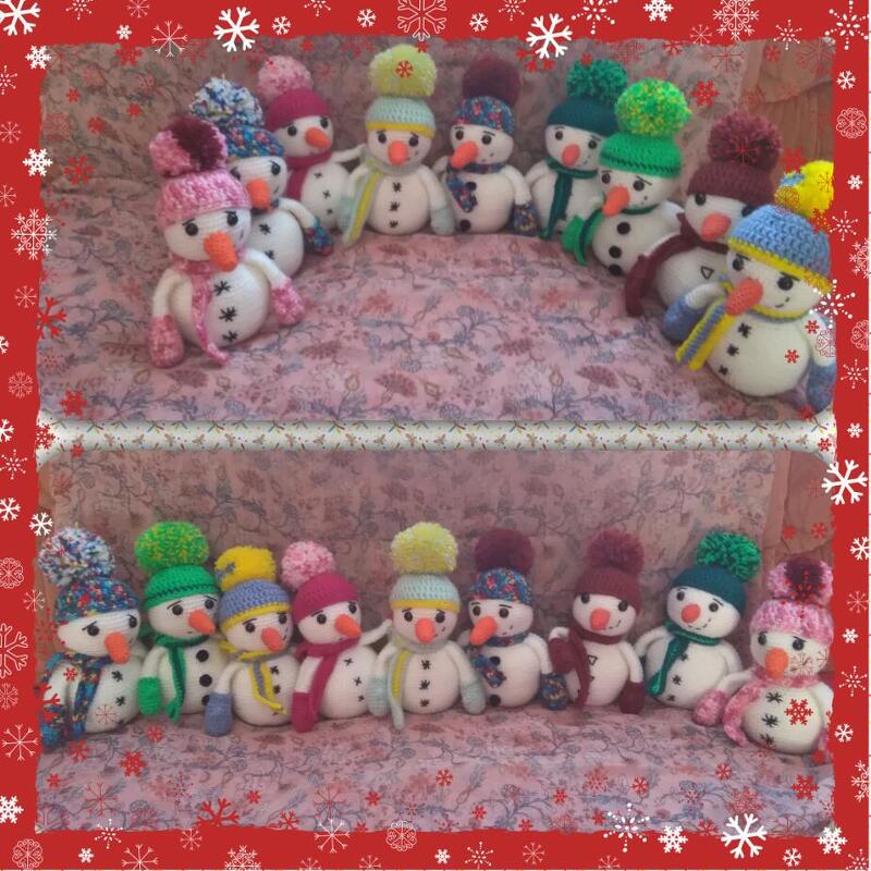 Häkelanleitung Schneemann