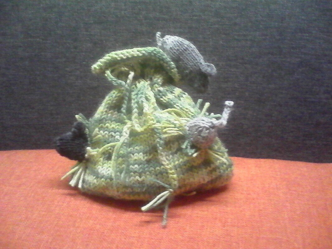 Strickanleitung für  den Sack voller Mäuse, Geldgeschenkidee zum Geburtstag oder Hochzeit