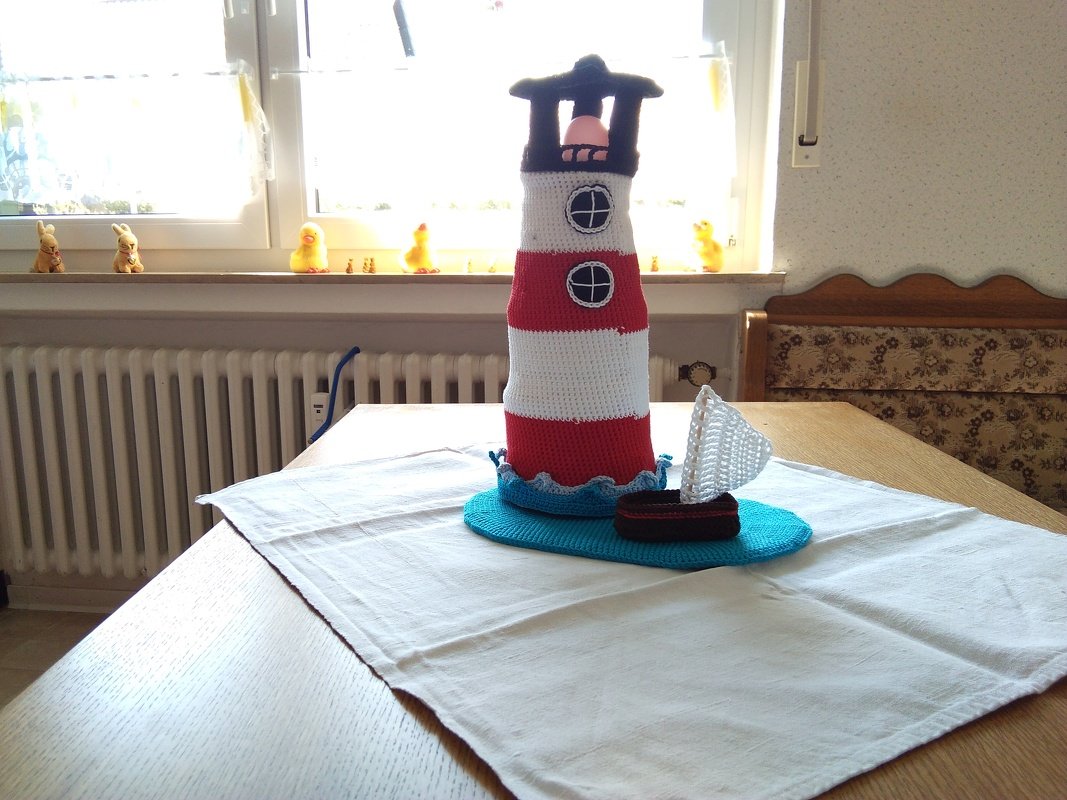 Leuchtturm Mit Boot