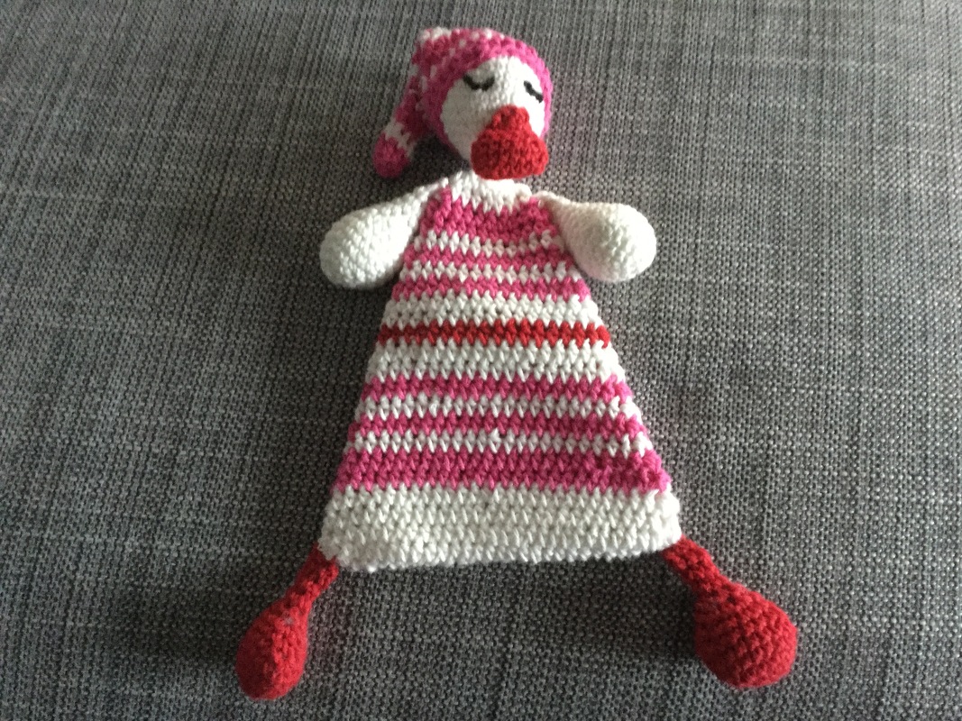 Häkelanleitung Schmusetuch Sam für Babys und Kleinkinder 