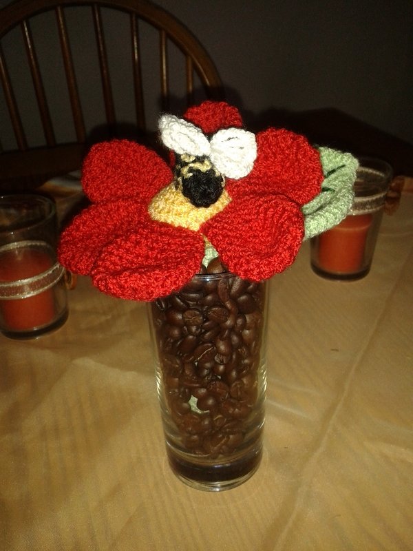 Blume mit Stiel - PDF Häkelanleitung 