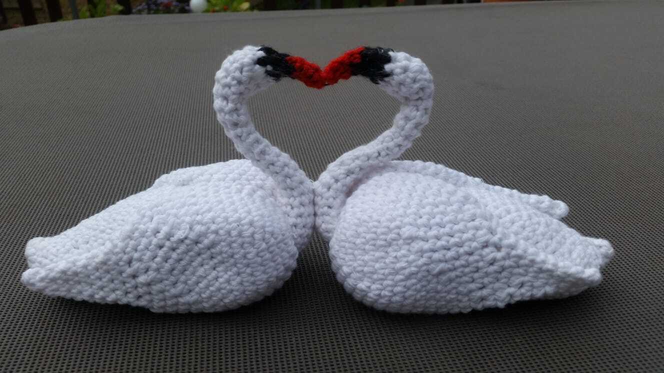 liebende Schwäne - Häkelanleitung