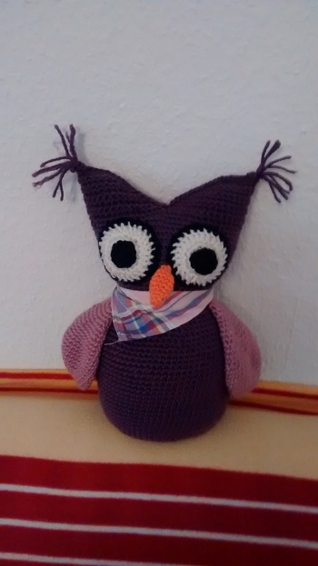 Diese Eule  Lulu habe ich gestern fertig bekommen, es war eine Super Anleitung.