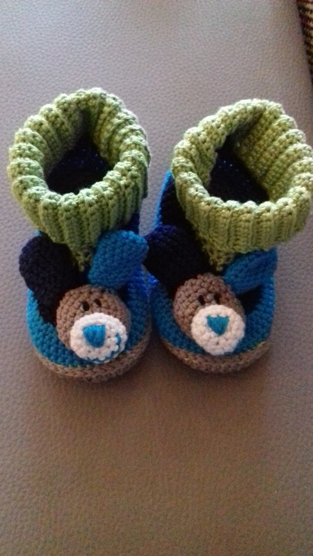 Häkelanleitung Baby-Booties / Babyschuhe Hase - 4 Größen