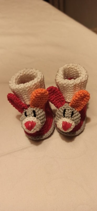 Häkelanleitung Baby-Booties / Babyschuhe Hase - 4 Größen