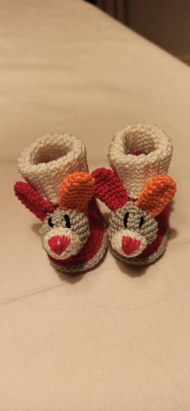 Häkelanleitung Baby-Booties / Babyschuhe Hase - 4 Größen