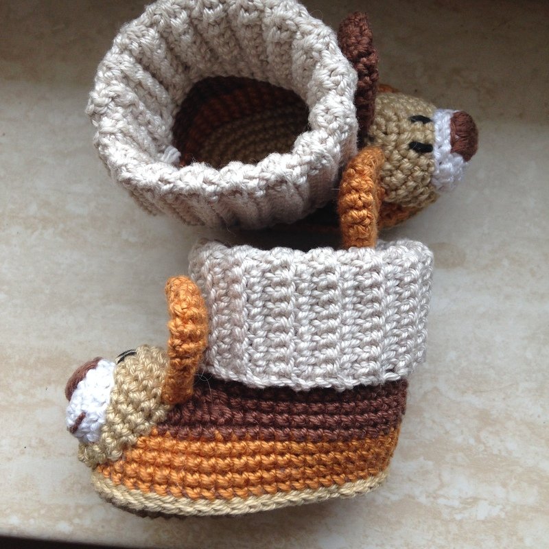 Häkelanleitung Baby-Booties / Babyschuhe Hase - 4 Größen