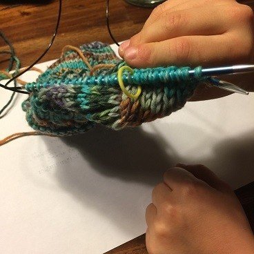 dicke Socken/Hausschuhe mit noch dickerer Sohle stricken Gr. 36 - 39