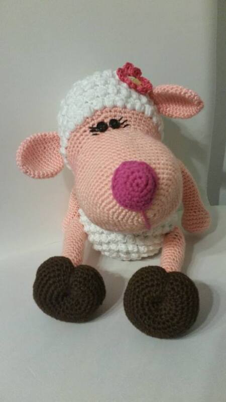 Schaf Rosalie (40 cm) - Häkelanleitung / PDF