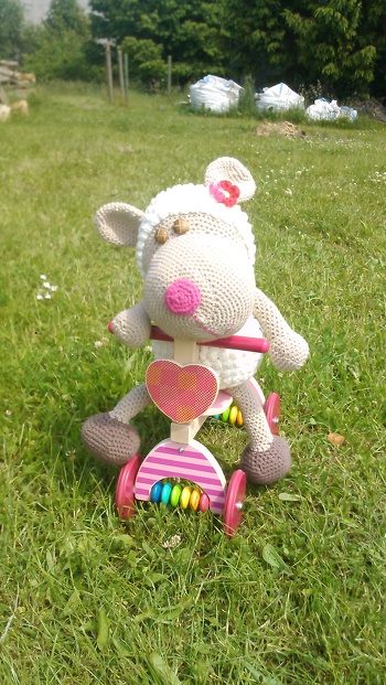 Hallo,
super tolle Anleitung...
Das ist meine Rosi, die ich für meine kleine Nichte gemacht habe...
Noch ist Rosi ein bisschen zu groß für sie, aber auf Mamis Couch macht sie sich auch ganz gut...
Liebe Grüße Nadine