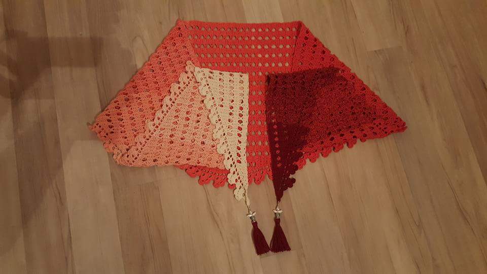 Häkelanleitung Tuch Halstuch Rosa Wölkchen