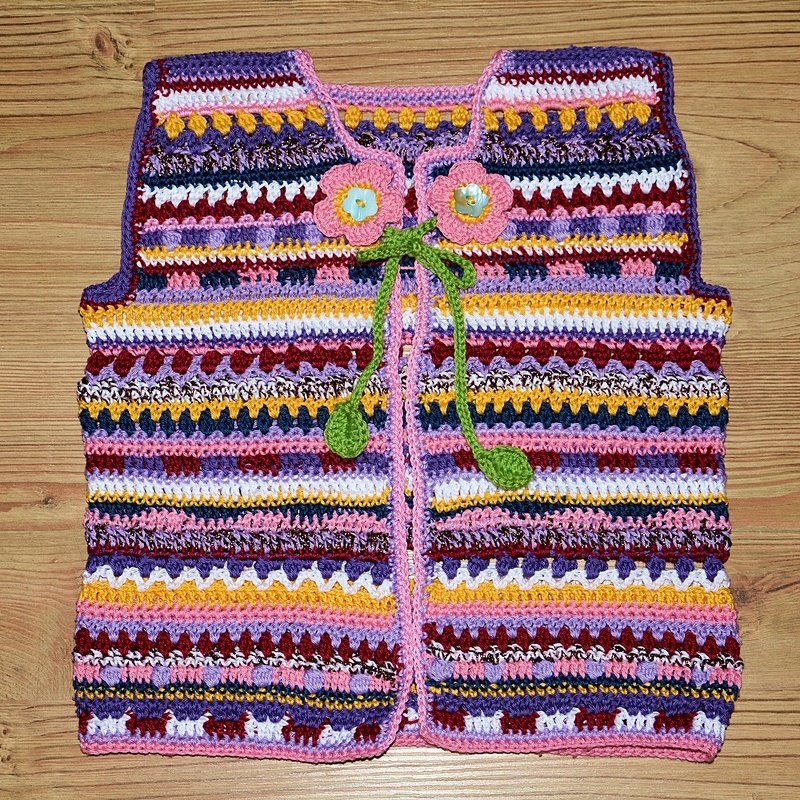 Häkelweste kunterbunt - Häkelanleitung in 2 Größen