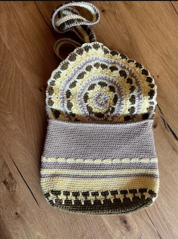- MARY LOU -  Mandala Tasche häkeln, Geschenk, Mädchentaschen