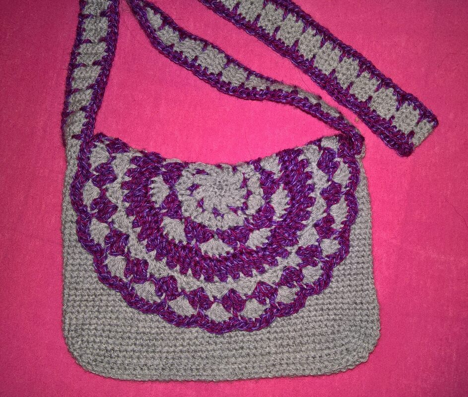 - MARY LOU -  Mandala Tasche häkeln, Geschenk, Mädchentaschen