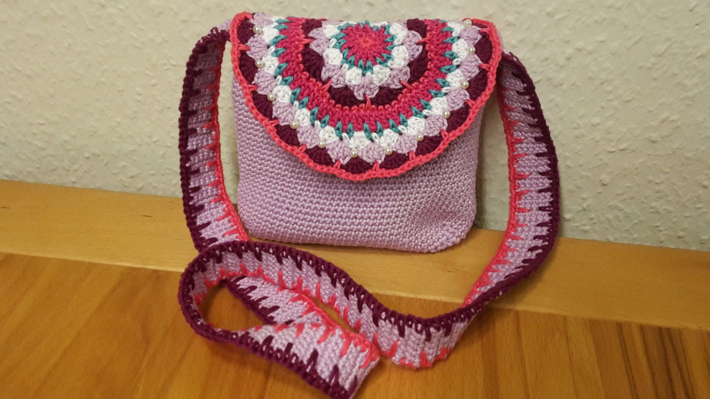 - MARY LOU -  Mandala Tasche häkeln, Geschenk, Mädchentaschen