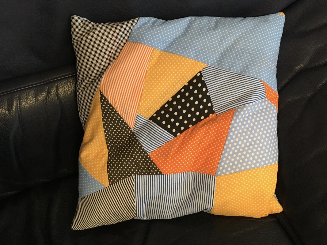 Crazy Patchwork Kissenhülle