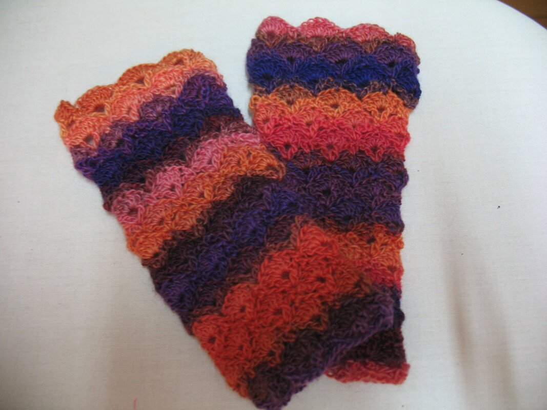 Armstulpen &quot;Jordis&quot;, Häkelanleitung für 2 Größen, einfach