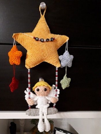 Türdeko mit Namen, Hase unterm Sternehimmel