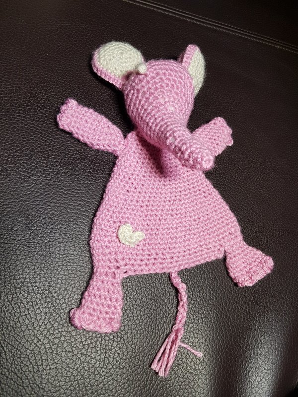 Schmusetuch Elefant Ottilia, Häkelanleitung, für Babys und Kleinkinder, schnell und einfach häkeln