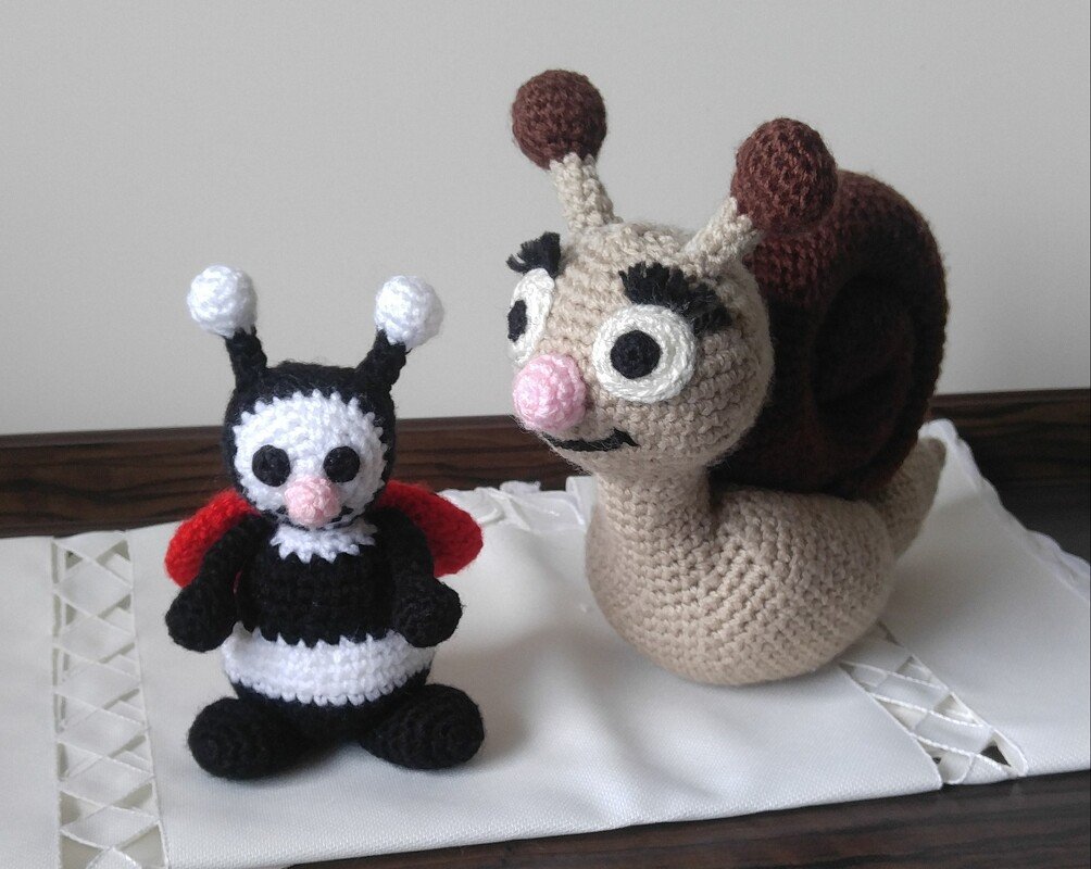 Häkelanleitung, Schnecki Schneck &amp; Marieni